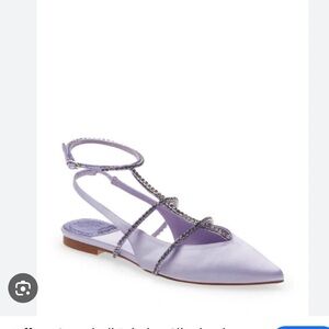 Jeffrey Campbell Lavender Embellished Slingback Flats